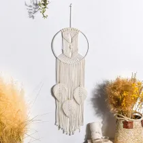 Woven Tapestry Dream Catcher Wall Hanging Leaves Home Decoration