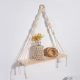 Hand-Woven Storage Tapestry Wall Decoration Flower Basket Bracket Homestay Decoration