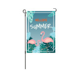 Flamingo Garden Outdoor Courtyard Flag Decoration Double-Sided Holiday Flag
