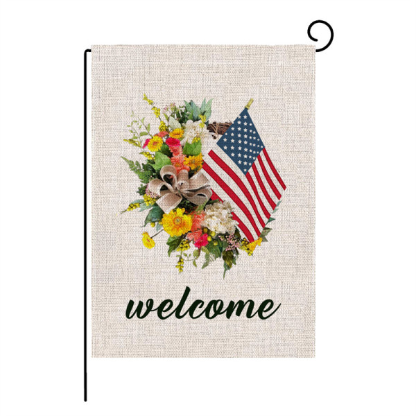 USA Independence Day Flowers American Flag Garden Decoration