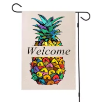 Home Garden Welcome Pineapple Flag Slogan Garden Decoration
