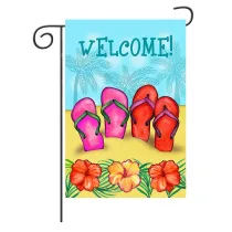 Summer Pattern Flag Party Slippers Garden Flag