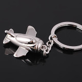 3D Airplane Helicopter Model Keychain Key Ring Creative Spaceship Keyfob Gifts