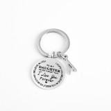 Inspirational Gift Birthday Gift To My Daughter Son Keychain With Stainless Steel Key Chain Ring Keyrings From Mom Dad Never Forget That I Love You Forever