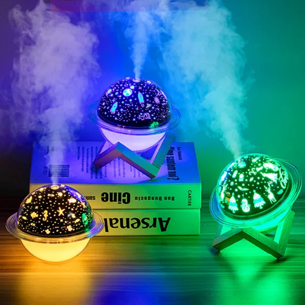 Planetary Projection Lamp Humidifier USB Colorful LED Night Light Humidifier