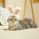 2PCS Rabbit Ears Hat Cartoon Adjustable Cap Cosplay Easter Party For Pet And Adult