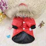 Dog Warm Winter Jacket Hoodie Coats Windproof Snowsuit Cat Clothing