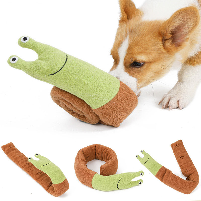 Snail Sniff Pet Toy Plush Molars Puzzle Dog Toy Voice Interactive Pet Supplies