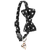 Pentagram Bell Double Bow Removable Safety Clasp Pet Supplies Cat Collar