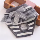 Dog Stripes Physiological Panties Sanitary with Elastic Strap Washable Underwear