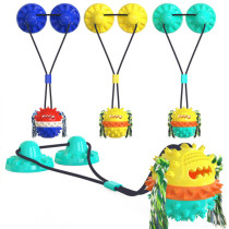 Pet Supplies New Product Double Sucker Drawstring Ball For Dogs