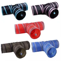 Cat Tunnel For Indoor Cats With Play Ball And Peek Holes Toy