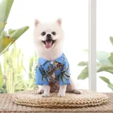 Pet Cool Island Coconut Tree Shirt Dog Beach Style Cat Summer Breathable Apparel Clothes