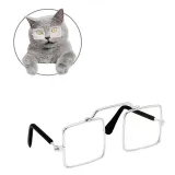 Pet Sunglasses Big Square Metal Frame Cute Costume Glasses For Dog Cat