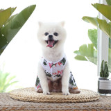 Pet Pineapple Printed Dress Dog Cat Clothes With Bowknot