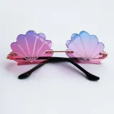 Pet Sunglasses Shell Shape Metal Frameless Glasses For Dog Cat