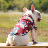 Pet Cool Pineapple Shirt Dog Beach Style Cat Summer Breathable Apparel Clothes
