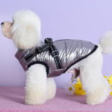 Pet Silver Jacket Vest Waterproof Thick Warm Coat Weather Apparel