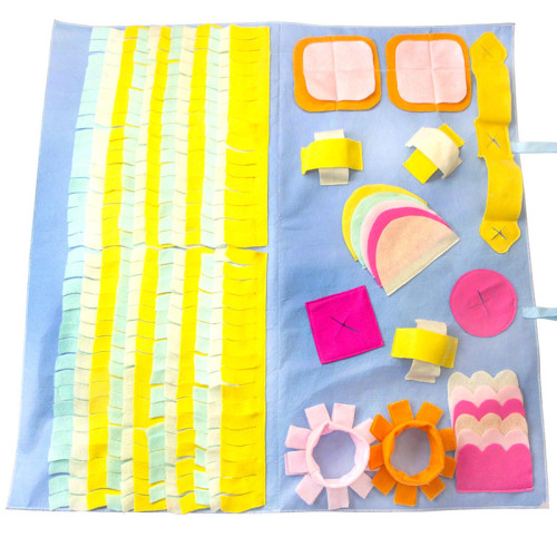 Removable Stitching Pattern Of Pet Foraging Training Blanket