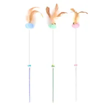 Cat Toy Steel Wool Ball Fairy Stick Feather Bell Funny Cat Stick