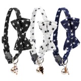 Pentagram Bell Double Bow Removable Safety Clasp Pet Supplies Cat Collar