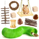 Hamster Rainbow Tunnel For Indoor Hamster With Play Ball And Peek Holes Toy