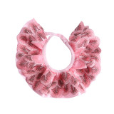 Peacock Feather Lace And Embroidery Bow Removable Safety Clasp Pet Supplies Cat Collar