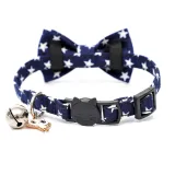 Pentagram Bell Double Bow Removable Safety Clasp Pet Supplies Cat Collar