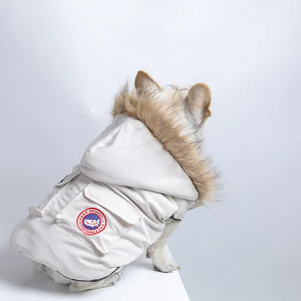 Pet Cat Dog Down Jacket Hoodie Coat Pet Vest Warm Clothing With Pocket