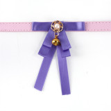 Ribbon Bowknot Bell Double Bow Removable Safety Clasp Pet Supplies Cat Collar