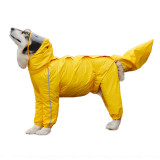 Pet Dog Clothing Rain-Proof Breathable Four-Legged Hooded Raincoat