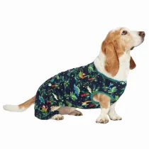 Jurassic Dinosaurs Printing Dog Cloth With Christmas Hat