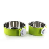 Hanging Hanging Cage Dog Bowl Thickened Reinforced Stainless Steel Dog Bowl