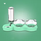 Double Bowl Automatic Drinking Water To Prevent Overturning Cute Cat Rice Bowl