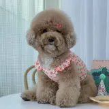 Pet T-Shirts Dog Cat Printed Clothes Flowers Print Summer Dress