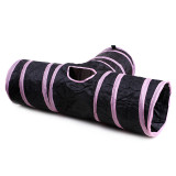 Cat Tunnel For Indoor Cats With Play Ball And Peek Holes Toy