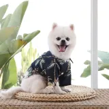 Pet Cool Island Coconut Tree Shirt Dog Beach Style Cat Summer Breathable Apparel Clothes