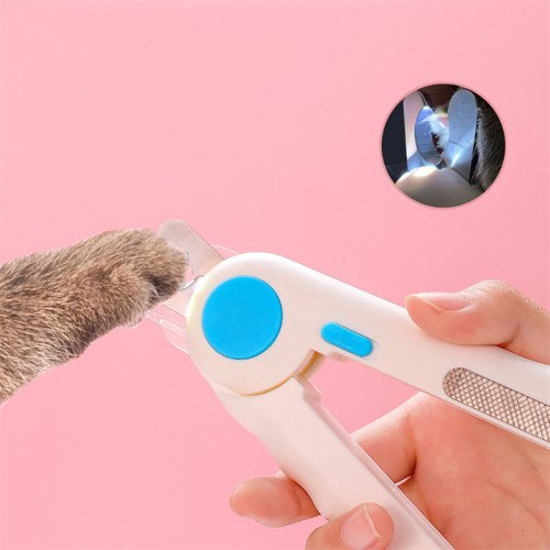 Lighting Pet Cat Nail Scissors File With Protective Cover Does Not Hurt Nails