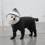 Pet Raincoat Dog Hoodies Onesie Waterproof Rain Jacket Rain Boots Jumpsuit Rain Poncho