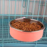 Hanging Hanging Cage Dog Bowl Thickened Reinforced Stainless Steel Dog Bowl