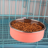 Hanging Hanging Cage Dog Bowl Thickened Reinforced Stainless Steel Dog Bowl
