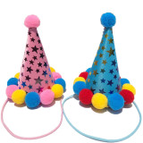 Pet Birthday Adjustable Hat Scarf Birthday Party Flag Set With 0-8 Numbers