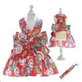 Pet Dog Cat Dress Cute Princess Bowknot Skirt With Harness and Leash