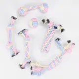 Pet Toy Cotton Rope Molar Bite Resistant Cotton Rope Ball 5-Piece Set