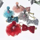 Pet Birthday Adjustable Lace Hat and Bow Tie Set