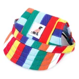 Pet Baseball Cap Sport Hat Outdoor Sunbonnet with Ear Holes and Adjustable Neck Strap