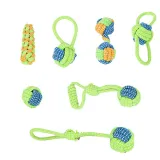 Pet Supplies Toy Bite Resistant Cotton Rope Toy Molar Cleaning Tooth Rope 4-Piece Set