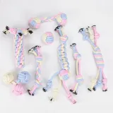 Pet Toy Cotton Rope Molar Bite Resistant Cotton Rope Ball 5-Piece Set