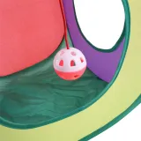 Cat Rainbow Tunnel For Indoor Cats With Play Ball And Peek Holes Toy