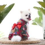 Pet Pineapple Printed Dress Dog Cat Clothes With Bowknot